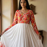 Sunset Floral Bodice Gown