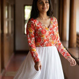 Sunset Floral Bodice Gown