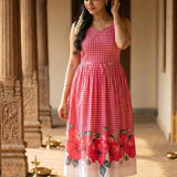 Hibiscus Check Gown