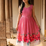Hibiscus Check Gown