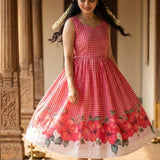 Hibiscus Check Gown