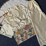 Ivory Floral Embroidered Salwar Set