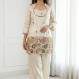 Ivory Floral Embroidered Salwar Set