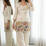 Ivory Floral Embroidered Salwar Set