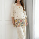 Ivory Floral Embroidered Salwar Set