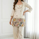 Ivory Floral Embroidered Salwar Set