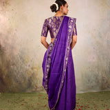 Purple Plain Munga Tussar Saree