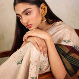Sandstone Zigzag Khadi Tussar Saree