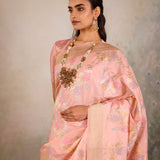 Rosewater Bloom Banarasi Saree