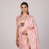 Rosewater Bloom Banarasi Saree