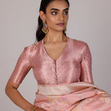 Rosewater Bloom Banarasi Saree