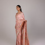 Rosewater Bloom Banarasi Saree