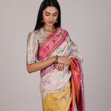 Ivory Banarasi Meadow Saree