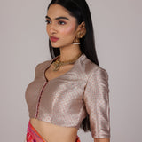 Ivory Banarasi Meadow Saree