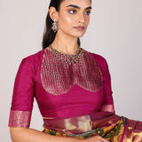 Marigold Kalamkari Bloom Saree