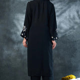 Black Rayon Long Kurta Set