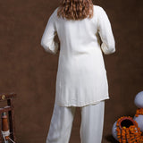 Off- White Rayon Kurta Set