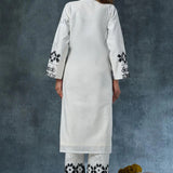 White Rayon Kurta Set