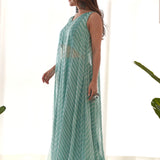 Green Chiffon Anarkali Set