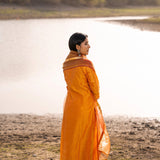 Mustard Yellow Cotton Silk Suit Set