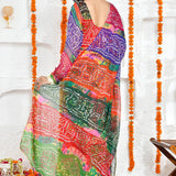 Multi-Color Bandhani Anarkali Set