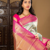Bright Sea Green Kanjivaram Silk Saree