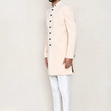 Cream Rayon Sherwani Set