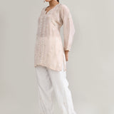 Baby Pink Cotton Chikankari Suit Set