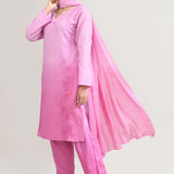 Light Pink Cotton Chikankari Suit Set