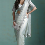 Soft Silver Solid Silk Saree