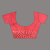 White Pure Silk Saree With Floral Painted Design