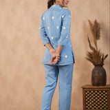 Carolina Blue Santoon Co-Ord Set