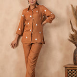 Mars Brown Santoon Co-Ord Set