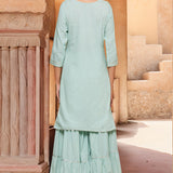 Mint Green Cotton Sharara Set
