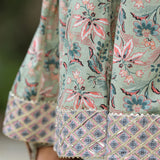 Conch Grey Cotton Floral Printed Sharara Set