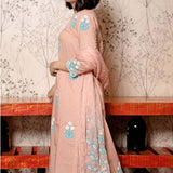 Hand Block Printed Rose Pink Cotton Kurta Set