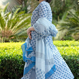 Pure Cotton Light Blue Kurta Set