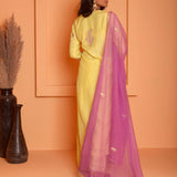 Yellow Embroidery Kurta Pant Set