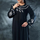 Black Rayon Long Kurta Set