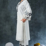 White Rayon Kurta Set
