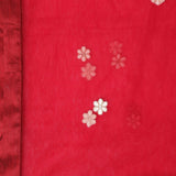 Maroon Raw Silk Kurti With Sharara And Dupatta