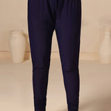 Dark Blue Soft Organza Hand Embroidered Kurti Set