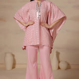 Pink Foil Georgette Co-Ord Set