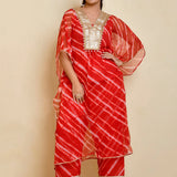 Red Georgette Ready To Wear Kurta Set