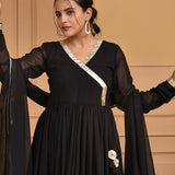 Black Georgette Kurta Set