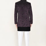 Black Velvet Sherwani Set
