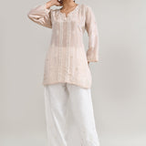 Baby Pink Cotton Chikankari Suit Set