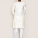 Cream Jacquard Kurta Set