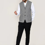 Pure White Art Silk Three Piece Suit Set