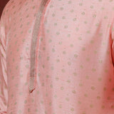 Soft Pink Dupion Printed Kurta Set